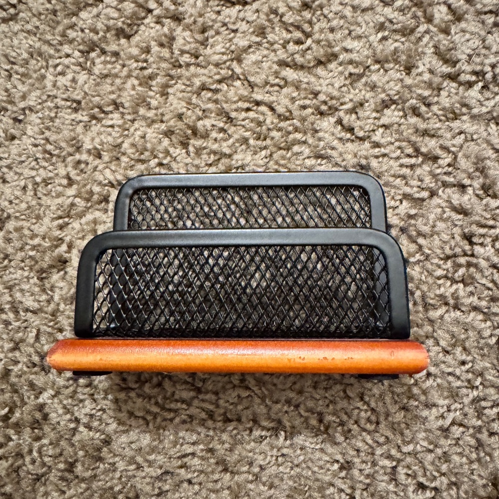 Black and Brown Mesh Card Holder (Small)